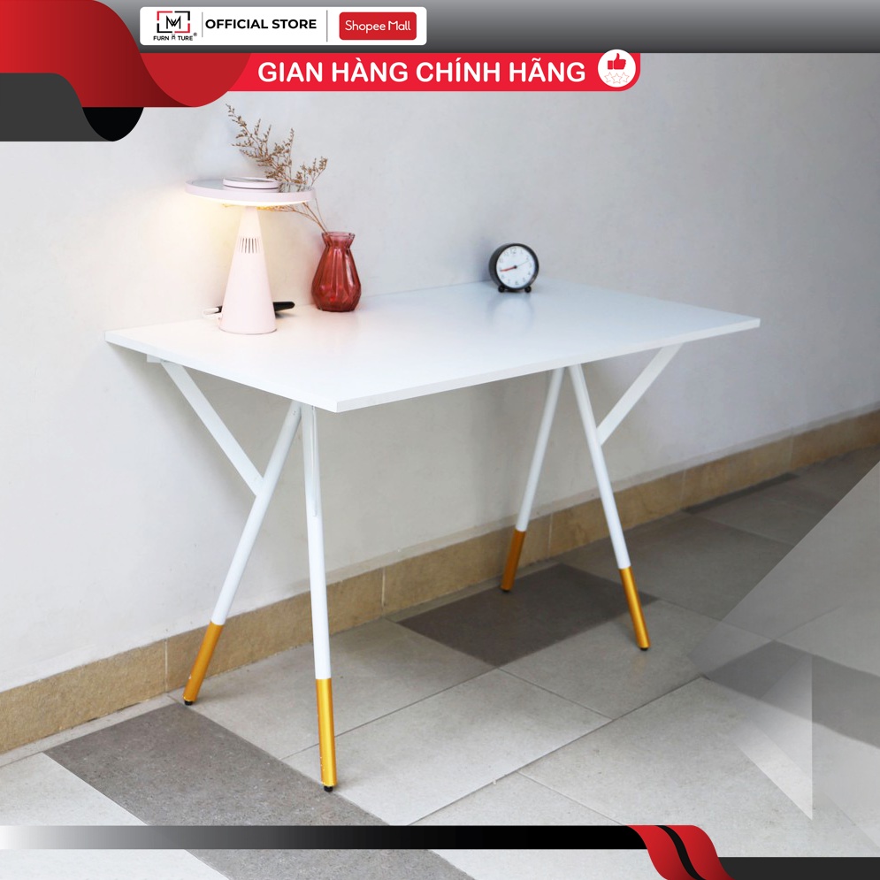 Bàn học và làm việc gỗ chân sắt sơn tĩnh điện size rộng 60cm thương hiệu MW FURNITURE - Nội thất căn hộ