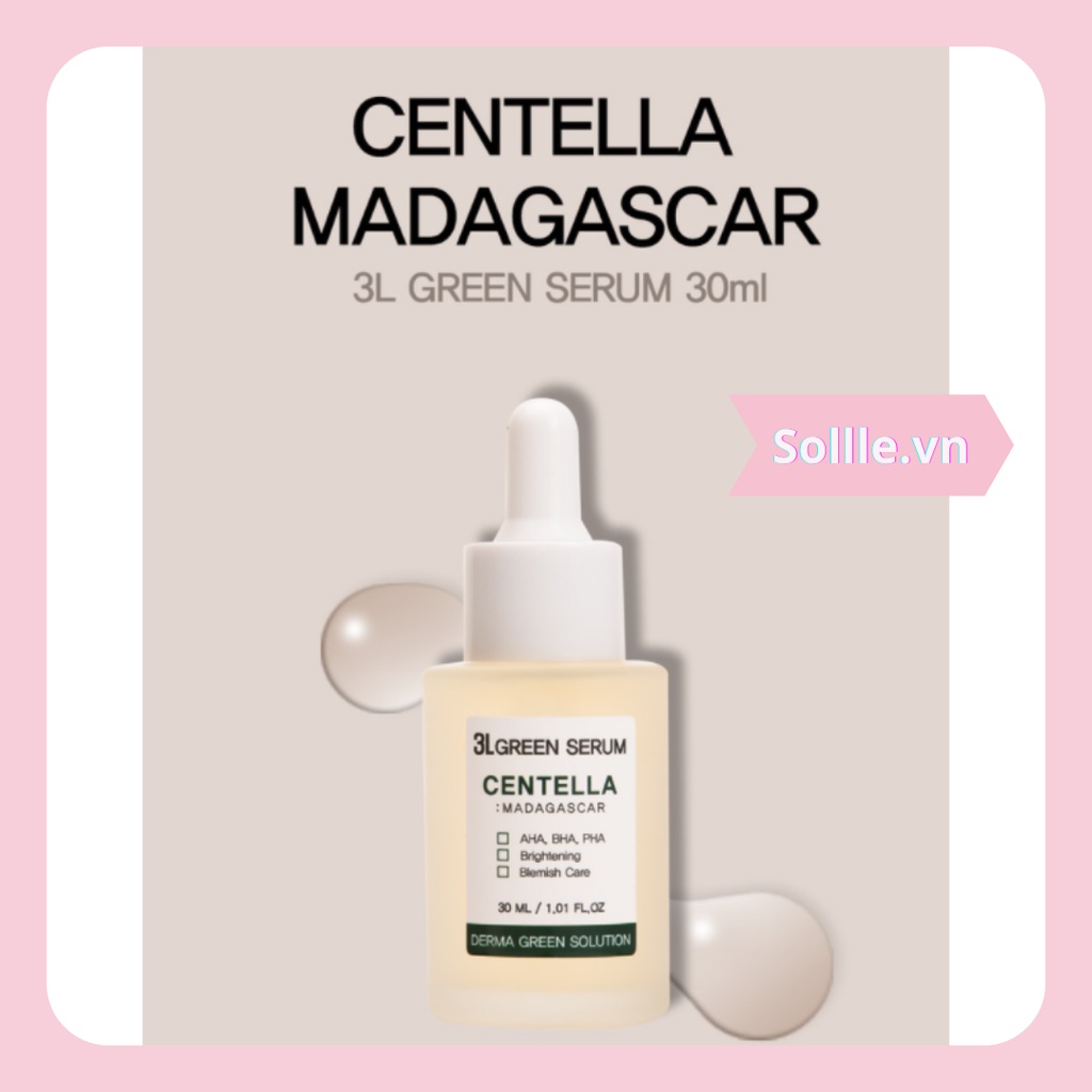 Tinh chất Serum rau má Madagascar 3L dưỡng da 30ml