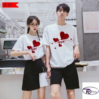 Áo Đôi ⚜️Tự Thiêt Kế⚜️ Áo cặp Nam Nữ Cotton