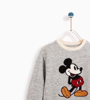 Áo nỉ mickey zara