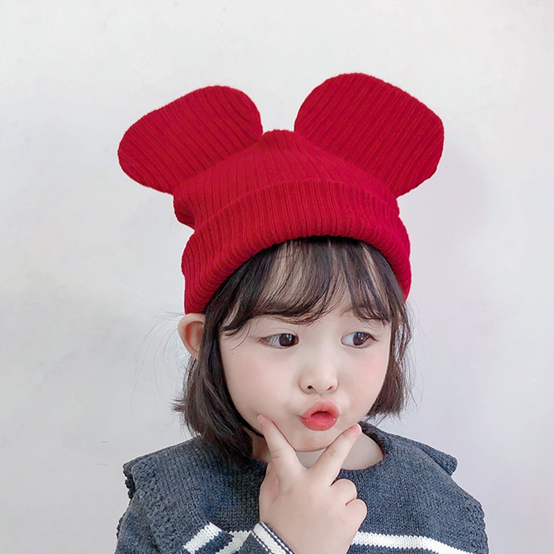 Mũ dệt kim hoạ tiết hoạt hình dễ thương cho bé