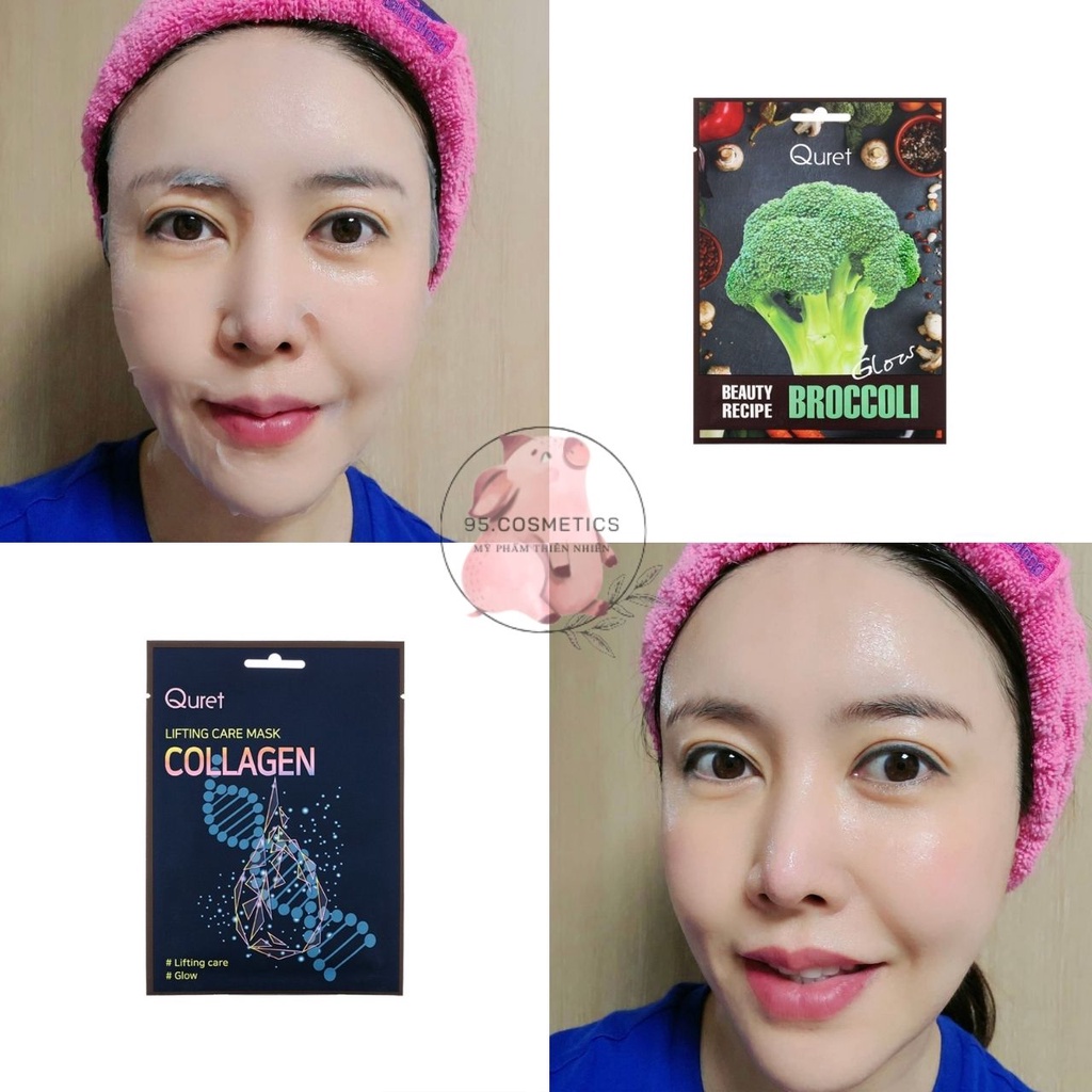 Mặt Nạ Quret Hàn Quốc Collagen Dưỡng Ẩm Căng Mịn, Chống Lão Hóa Nhiều Vị Hoa Quả