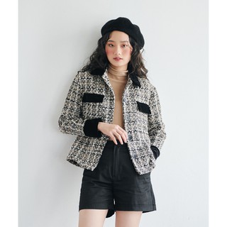 Bleubird áo khoác dạ tweed darcy jacket