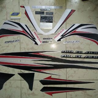 Trọn bộ tem Airblade 2012 màu trắng đỏ đen