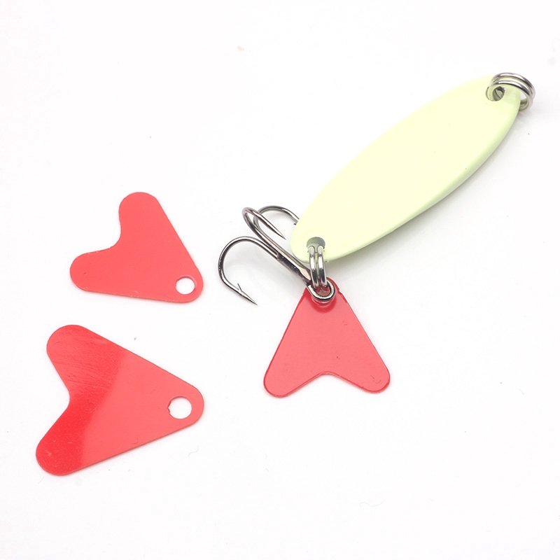 Set 100 Mồi Giả Nhử Cá Bằng Nhựa Đính Kim Sa Màu Đỏ