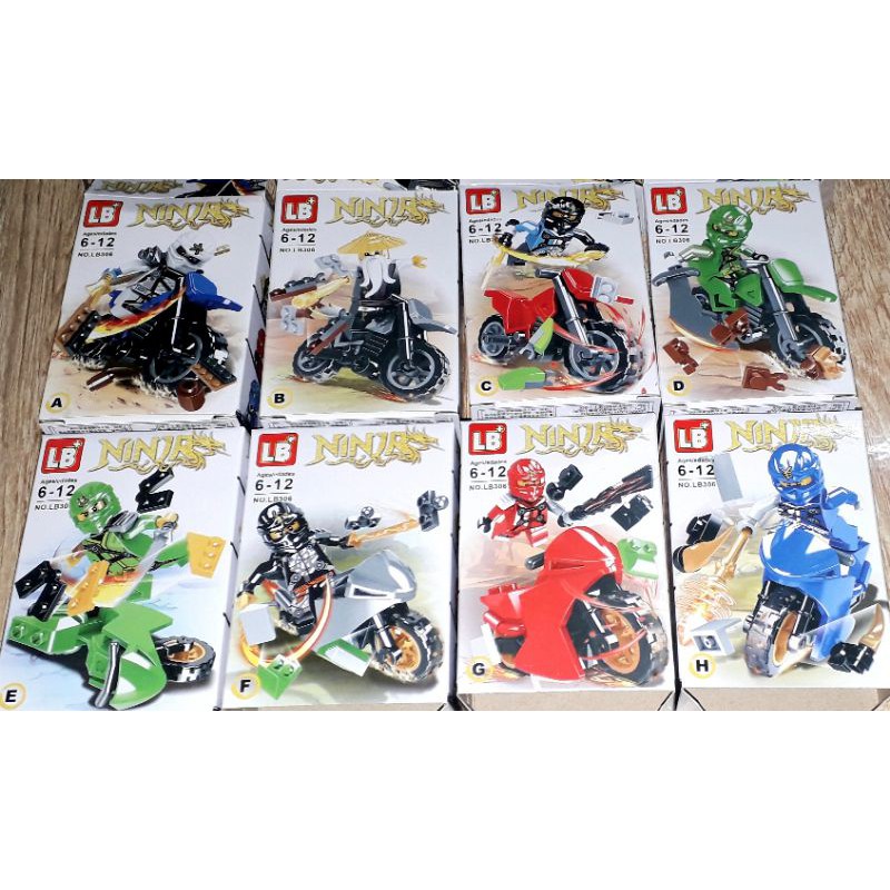 Lắp ráp 1 hộp LegoNinja Xe mô tô LB306 có nhiều chi tiết bằng nhựa rất đẹp