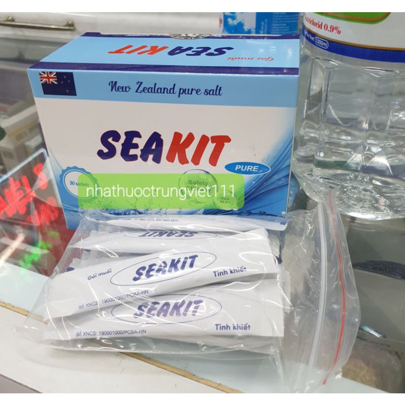 Muối tinh khiết New Zealand SEAKIT - Hộp 30 gói