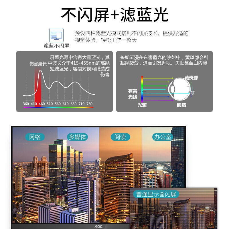 Màn hình máy tính mới Jinzheng 24 inch cong độ phân giải cao LCD 19 hiển thị chơi game tại nhà 144hz