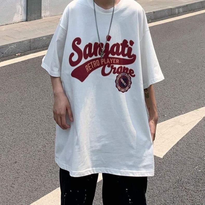 Áo Thun Cotton Form Rộng Tay Lỡ Unisex Saniati