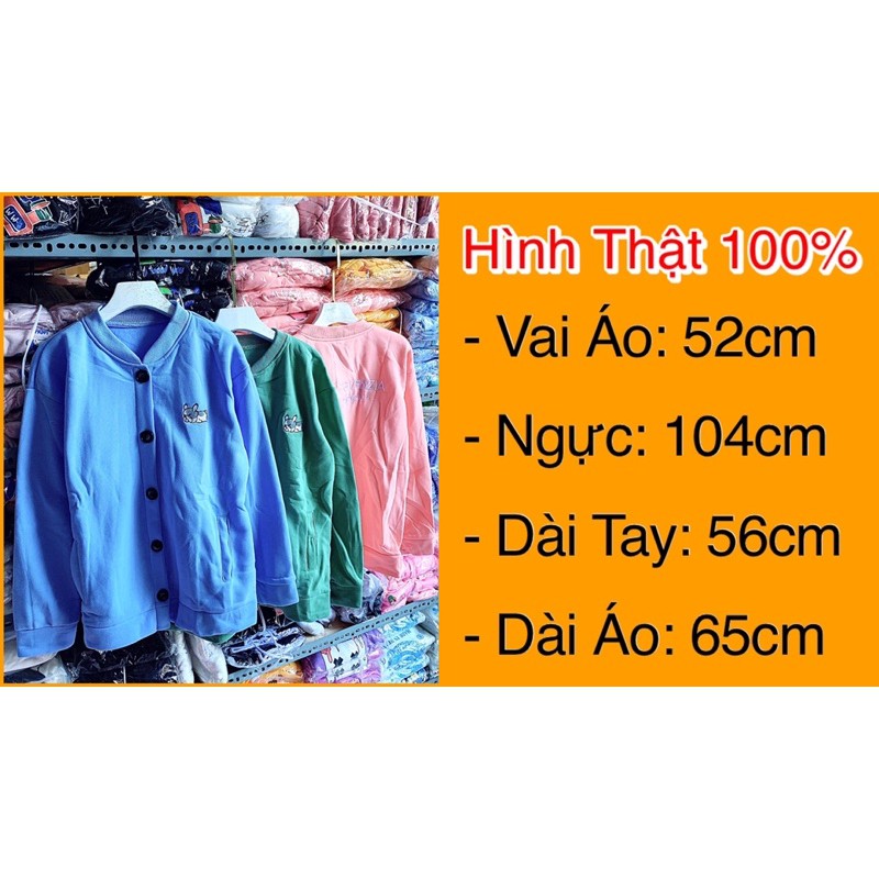 Áo Khoác Cardigan Nỉ Bông Thêu Chó Form Rộng Unisex Áo Khoác Nỉ Nữ Cardigan Nữ Cài Nút THÊU CHÓ - AK3386 | BigBuy360 - bigbuy360.vn