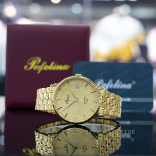 Đồng hồ pin, đồng hồ nam dây thép Pafolina 5019M full box, kính sapphire chống xước, chống nước