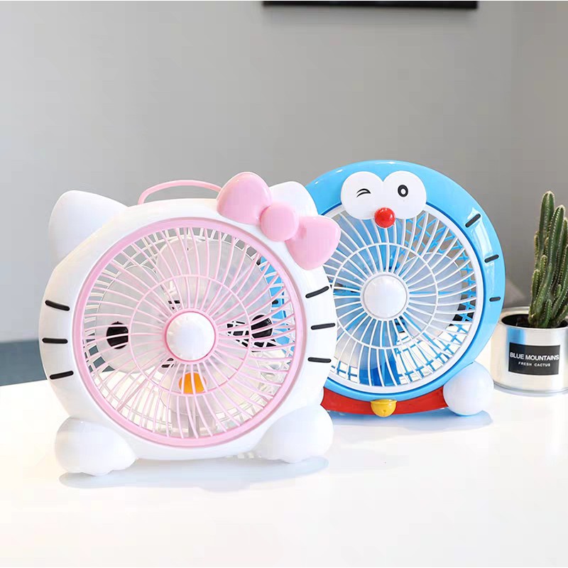 Quạt để bàn mini hình thú dễ thương, quạt điện nhỏ để bàn văn phòng, quạt để giường cho bé