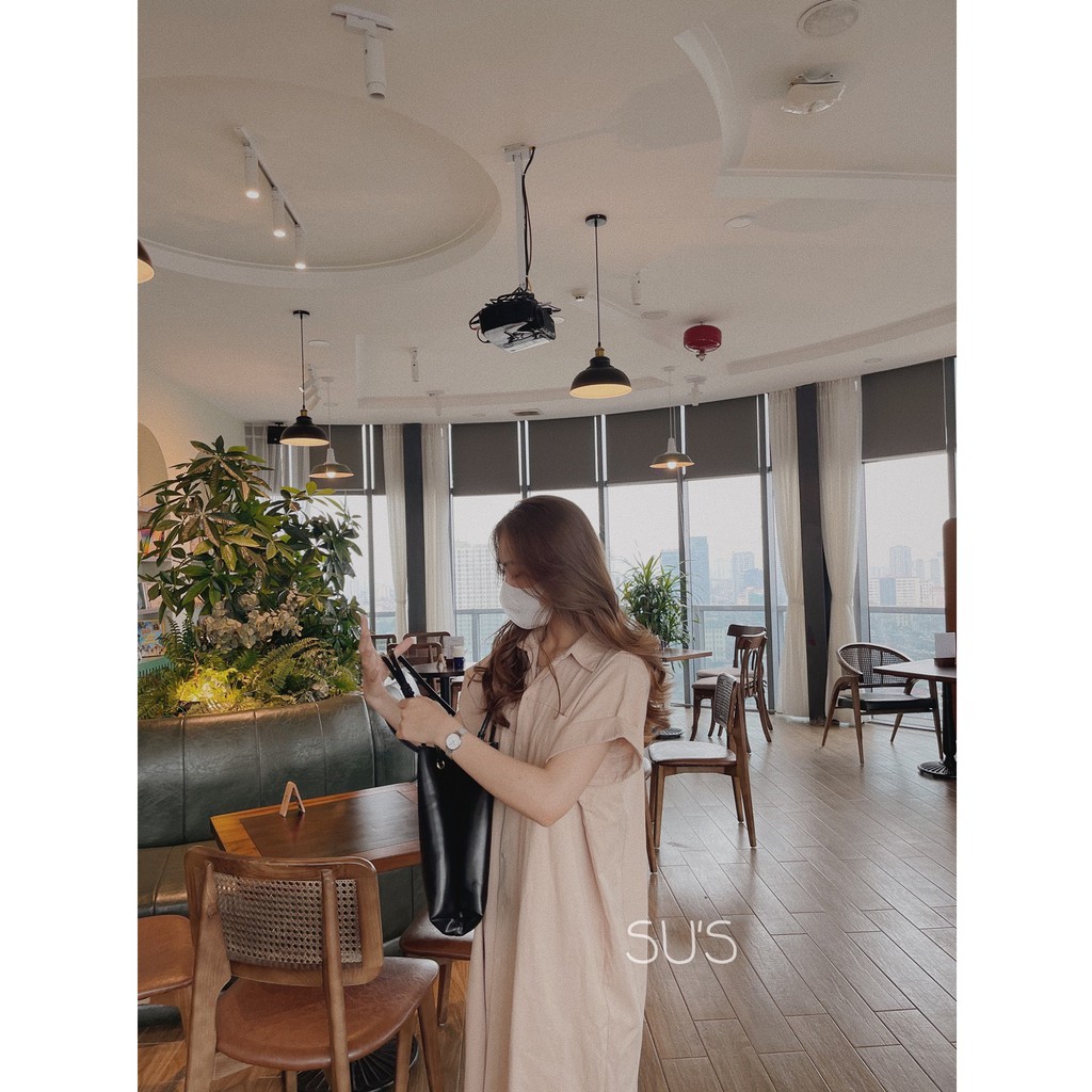 Váy sơ mi oversize tay gập V517 SUSTORE