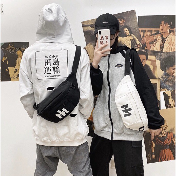 HeyMister - Túi bao tử HeyMister Black-White Bag nam nữ HM10 | BigBuy360 - bigbuy360.vn