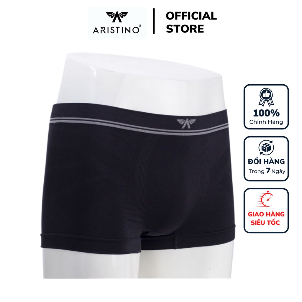 Quần lót nam boxer Aristino ABX068 sịp đùi chất liệu polyamide co giãn mềm mại thoáng mát thấm hút cao cấp chính hãng