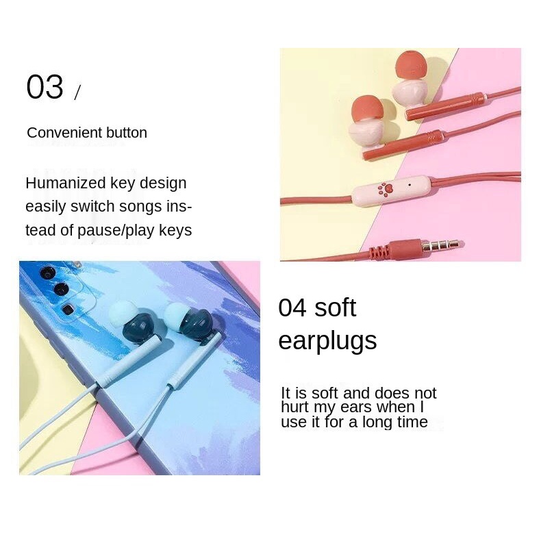 Tai Nghe Nhét Tai Có Dây Chất Lượng Cao Kèm Mic Cho Oppohuawei Milletvivoheadsets