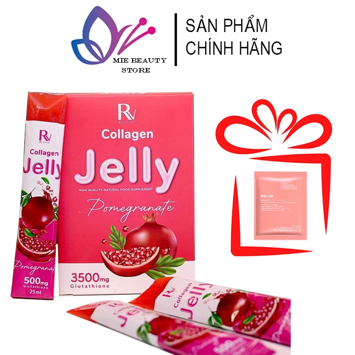 Thạch Collagen Lựu Jelly Thụy Sĩ, Thạch Trắng Da Jelly Giúp Da Trắng Hồng Hào Chống Lão Hoá Body Hiệu Quả