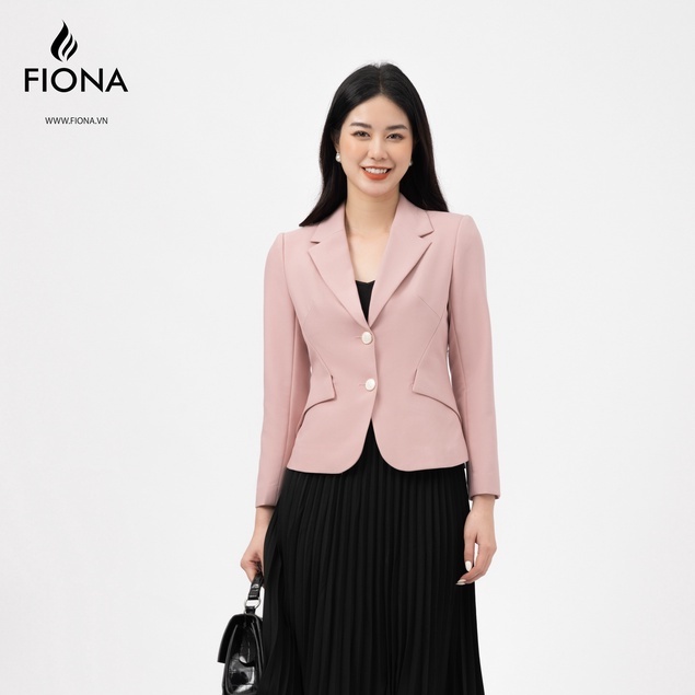 Áo vest dáng ôm tay dài đường cắt túi 2 bên cách điệu FIONA F651433