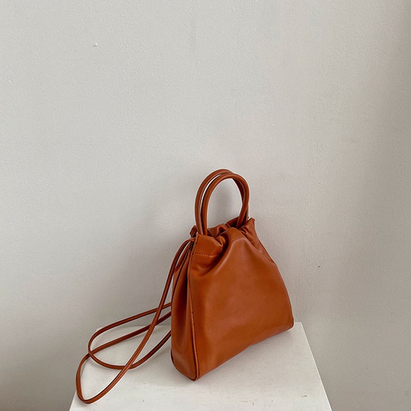 Túi Xách Da PU Cỡ Lớn Mềm Mại Màu Đen Phong Cách Hàn Quốc Cho Nữ