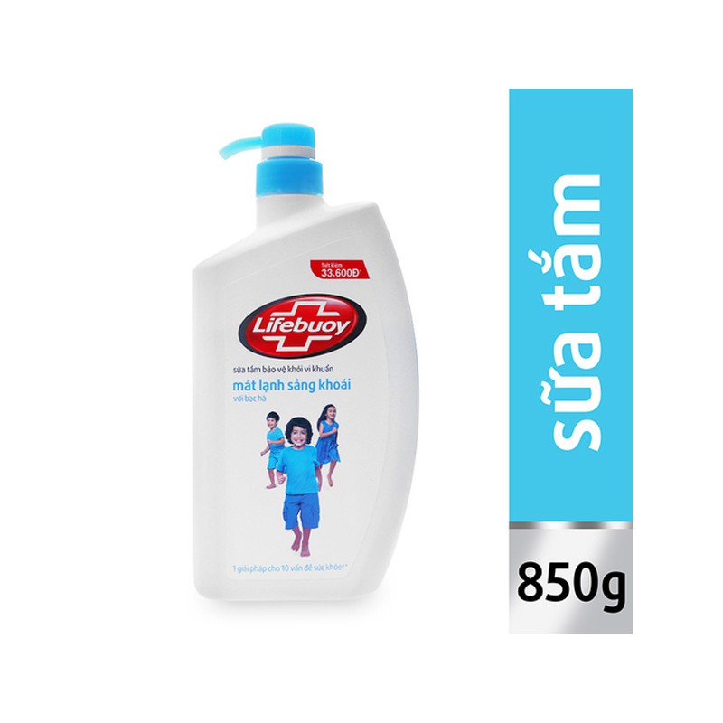 🍀🍀 Sữa Tắm Lifebuoy Mát Lạnh Sảng Khoái - Hương Bạc Hà 850g