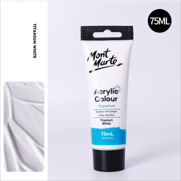 Màu Acrylic Mont Marte 300ml - Titanium White - Acrylic Colour Paint Signature 300ml (10.1oz) - MSCH3001