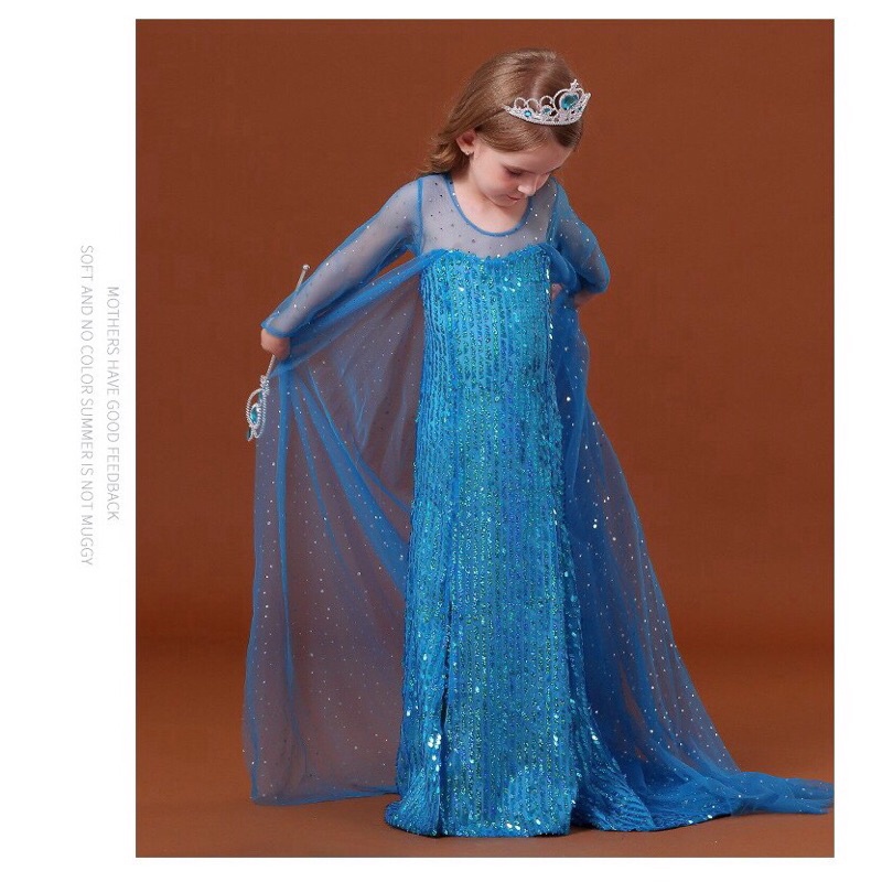 Váy công chúa elsa 2 màu