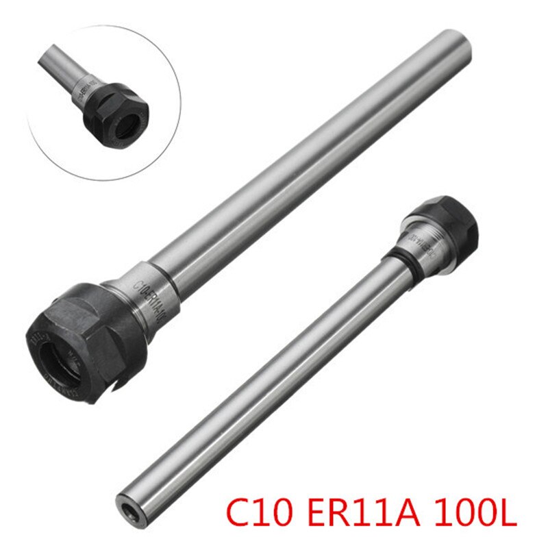 1 cái Trục thẳng Cối Collet Chuck Giá đỡ Máy Phay CNC Thanh Mở rộng Máy Tiện C10 đến C20 ER11 đến ER25 với Đai ốc