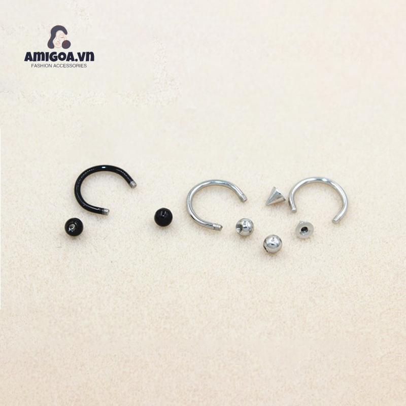 Khuyên Xỏ Cơ Thể Bằng Thép Không Gỉ Cá Tính