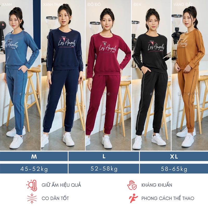Bộ nỉ nữ Laroma chất liệu nỉ da cá chất liệu cao cấp