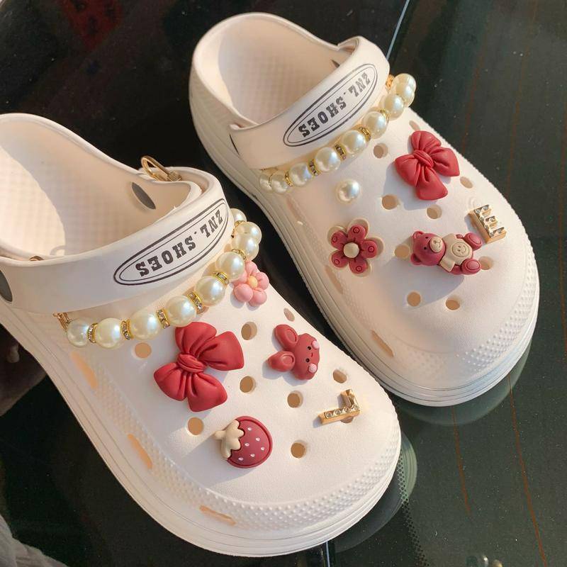sticker dép crocsSet charm phụ kiện trang trí giày dễ thương DIY