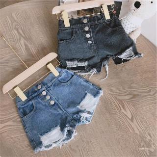 Quần short jeans phong cách Hàn Quốc cho bé gái