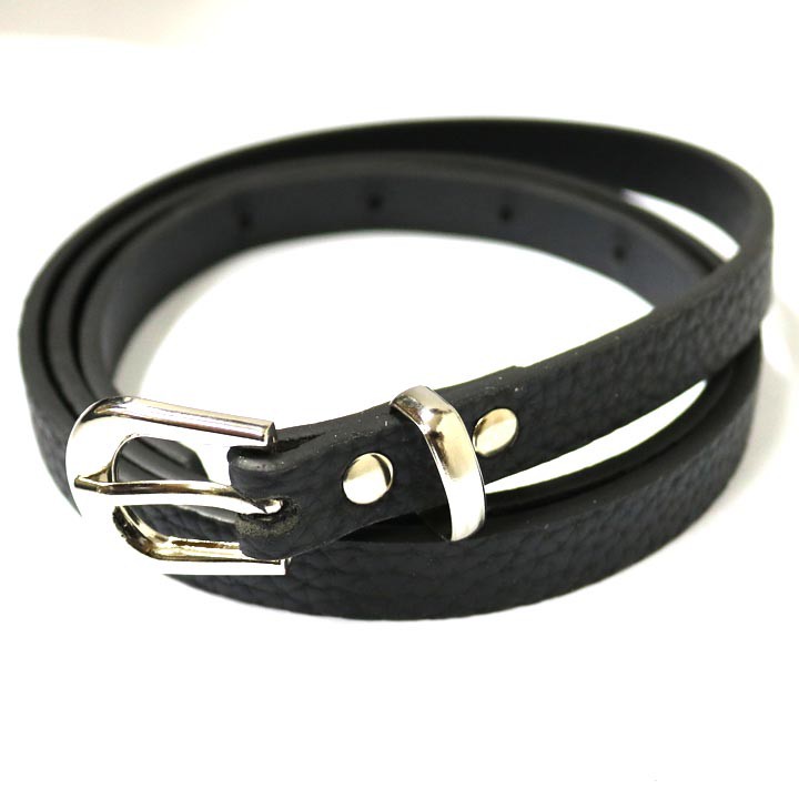 Thắt lưng nữ bản nhỏ khóa sắt trắng