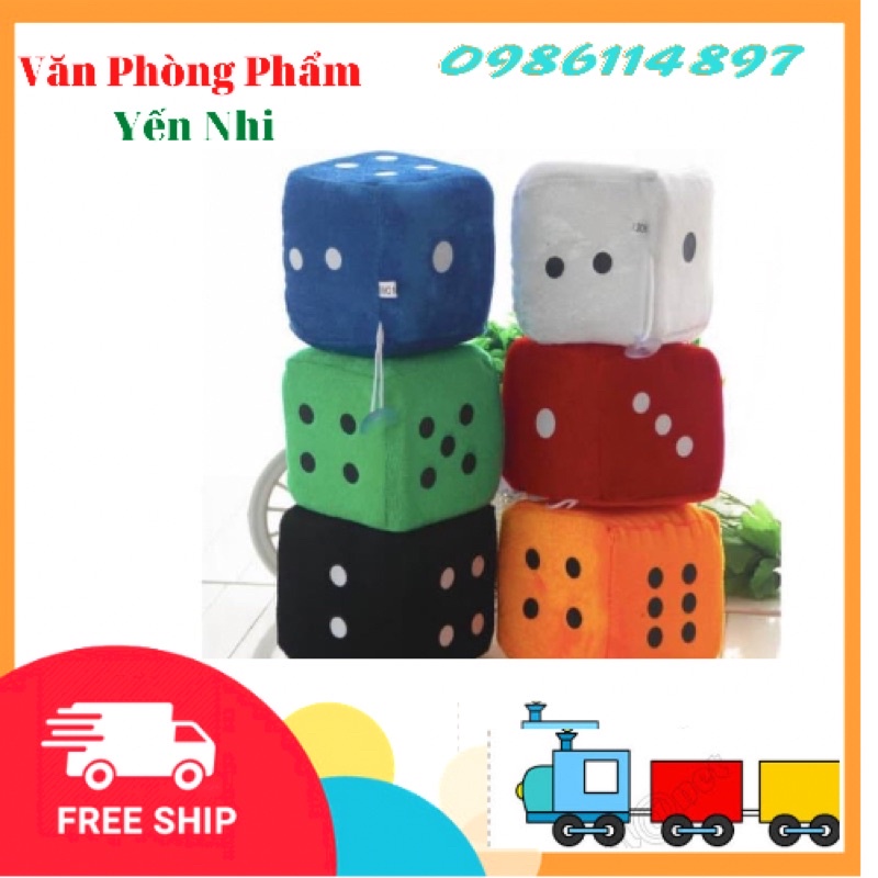 Xúc xắc bọc vải nhung 10cm