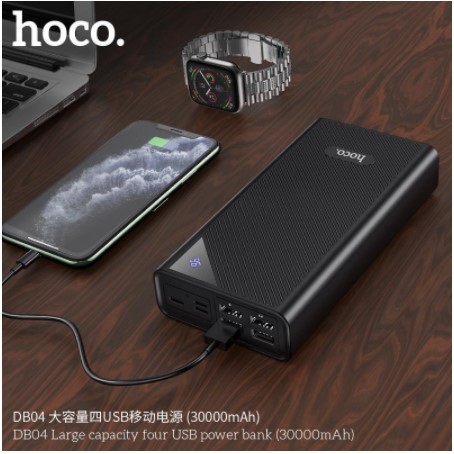 [CHÍNH HÃNG] Sạc Dự Phòng 30000mAh Hoco DB04 Hỗ Trợ 4 Cổng USB {BẢO HÀNH 12 THÁNG}