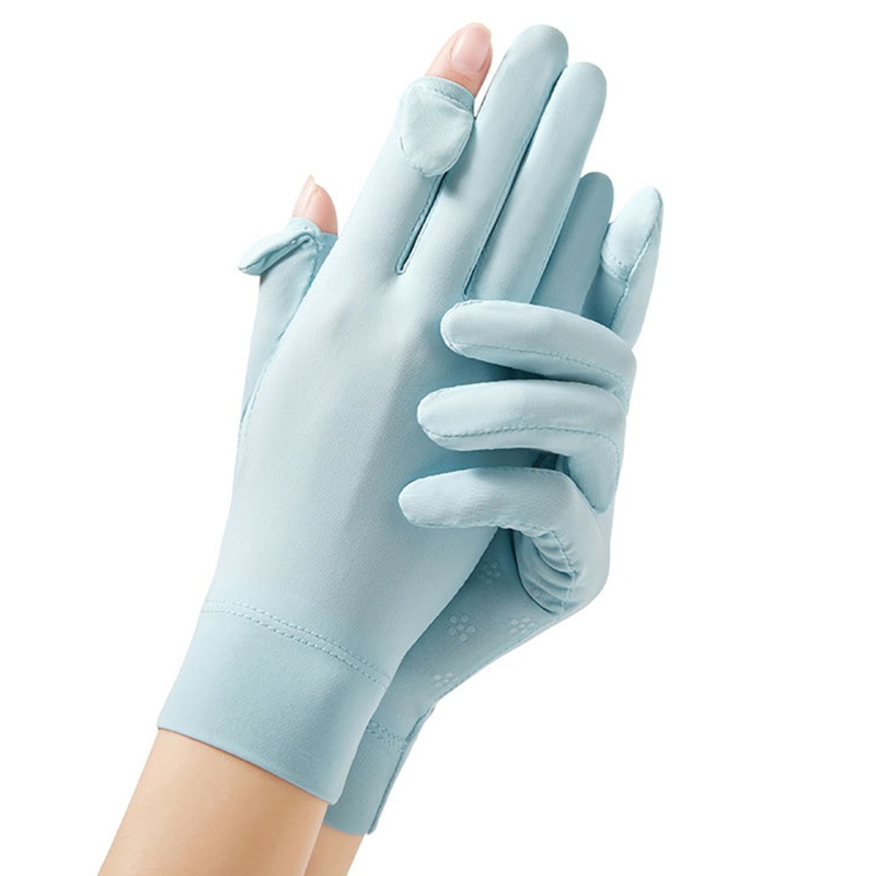 Găng Tay Lái Xe Hai Ngón Mềm Mại Thời Trang Mùa Hè Dành Cho Nữ