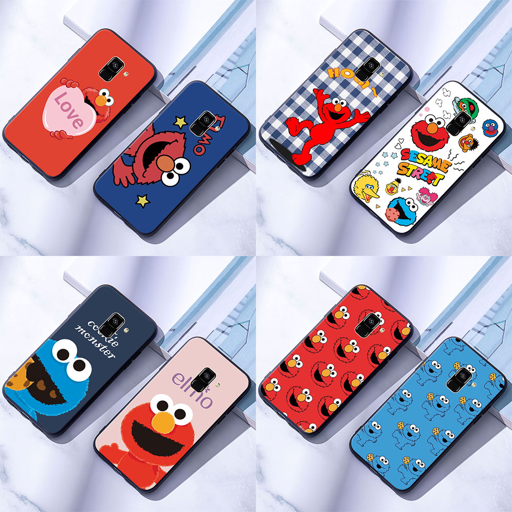 Ốp lưng Mềm In Hình Sesame Street Cho Samsung Galaxy A6 / A8 Plus / A7 / A9 2018