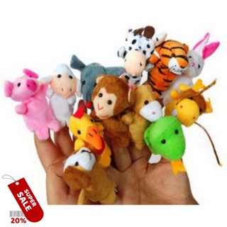 Bộ rối con thú xỏ ngón tay 6 món