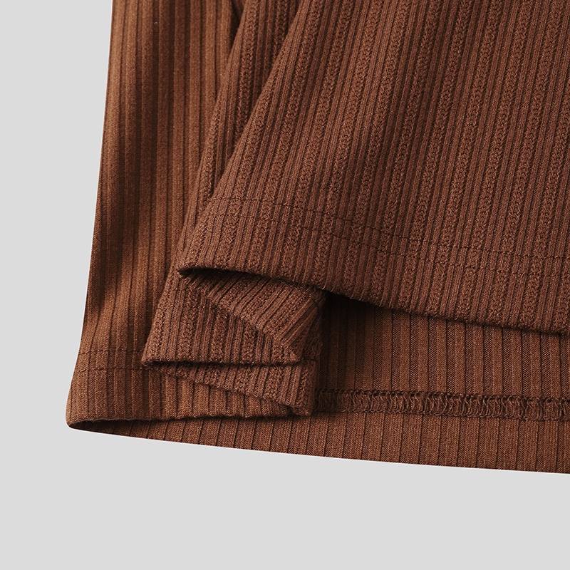 Áo thun INCERUN ngắn tay cổ chữ V màu trơn 3 màu sắc lựa chọn thời trang cho nam