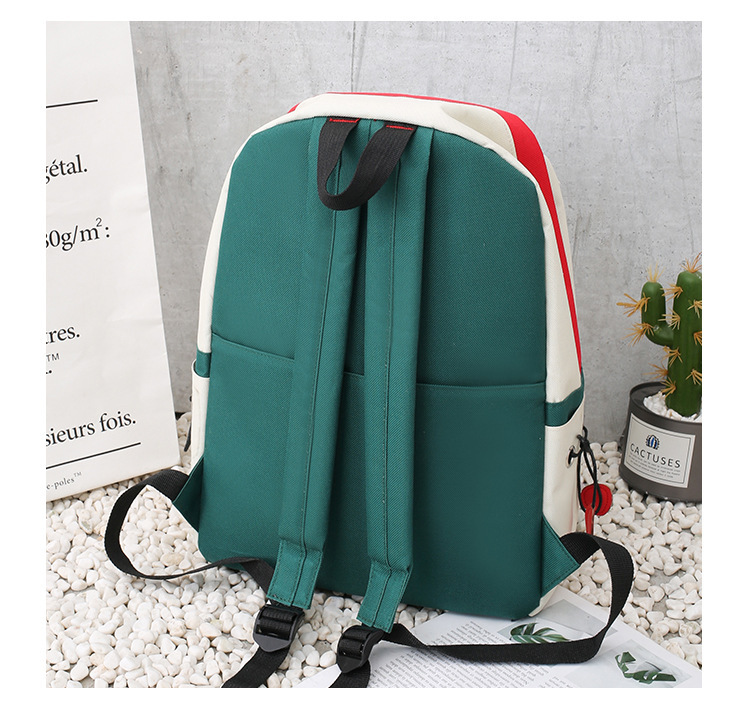 Ba Lô Đi Học Phối Màu Tương Phản Phong Cách Hàn Quốc Dành Cho Nữ