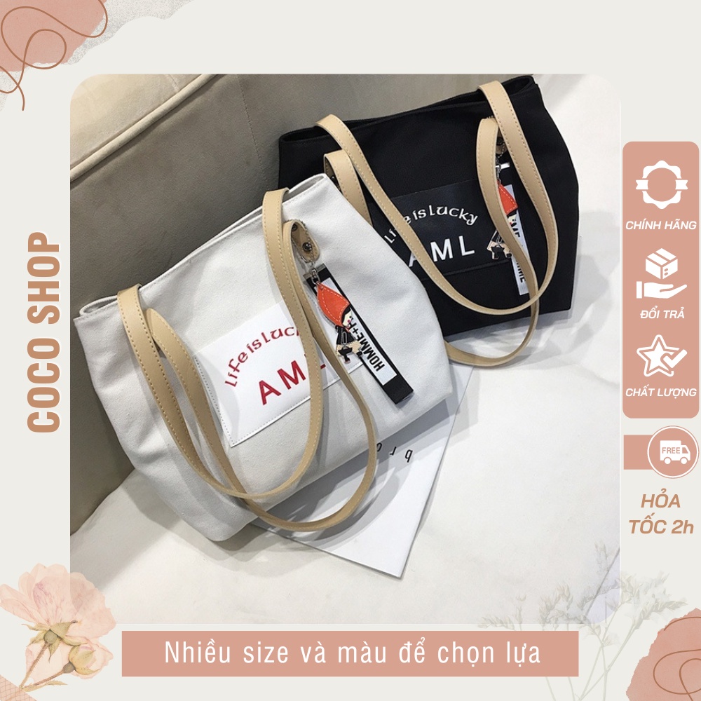 Túi vải đeo vai nữ cao cấp Coco Shop