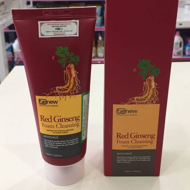 Sữa rửa mặt sâm đỏ hàn quốc BENEW RED GINSENG foam cleansing xóa nám, xóa thâm xạm 100ml/Hộp