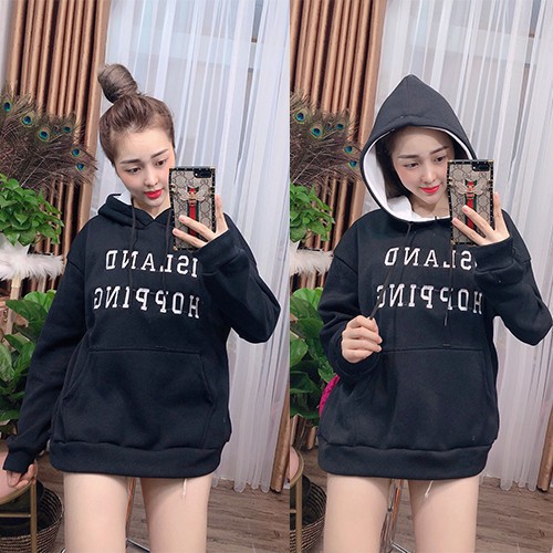 [NEW] Áo khoác nam nữ mùa đông, áo nỉ có mủ form rộng nam nữ mặc đẹp tay phồng chất liệu dày dặn A003 | BigBuy360 - bigbuy360.vn