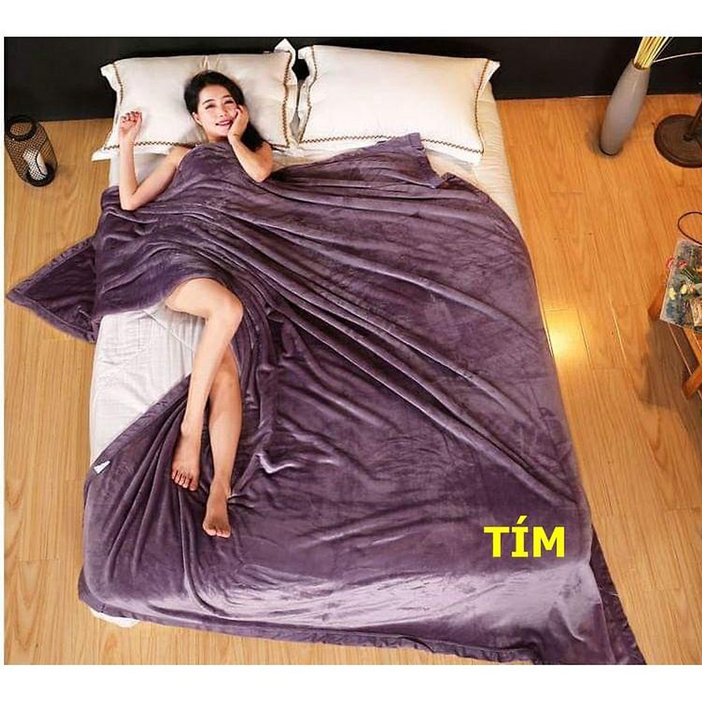 Chăn Lông Thỏ  BLANKET Siêu Mềm Mịn Xuất  Khẩu Loại 2.5kg Nhiều Màu Sắc
