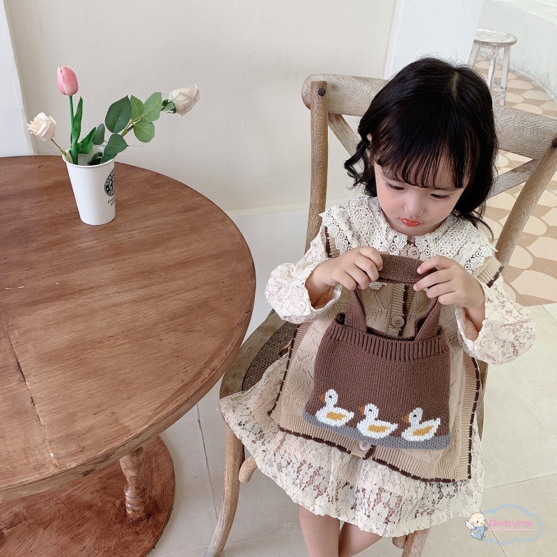 Túi Xách Đeo Vai Họa Tiết Thêu Dễ Thương Cho Bé