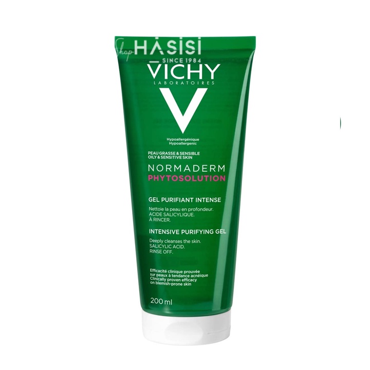 Gel Rửa Mặt Cho Da Dầu Mụn, Làm Sạch Sâu Giảm Bã Nhờn NORMADERM PHYTOSOLUTION INTENSIVE PURIFYIN GEL 200ml