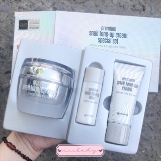Set kem dưỡng trắng Goodal Premium Snail Tone Up Cream Special Set