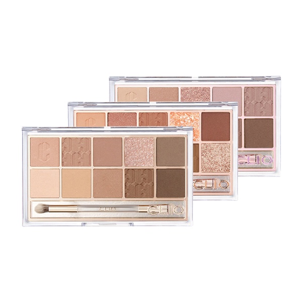 Bảng phấn mắt Clio Pro Eye Palette full 9 màu, với 10 mắt lì nhũ xinh, bám màu siêu tốt - HONGS BEAUTY