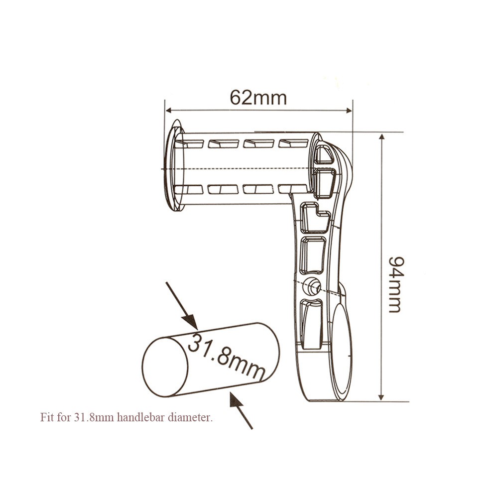 Tay vịn mở rộng gắn ghi đông xe đạp đa tiện dụng kèm phụ kiện