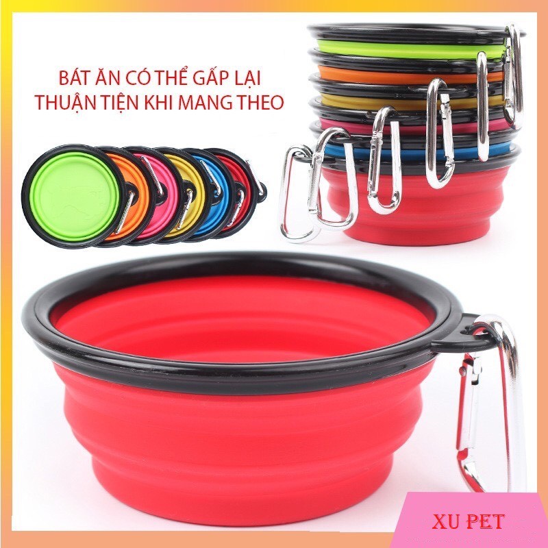 Bát Ăn Du Lịch Gấp Gọn Siêu Tiện Lợi Cho Chó Mèo