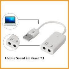 [Siêu khuyến mại] Cáp chuyển đổi usb soud 7.1 có dây. chuyển từ usb ra tai nghe,loa giá tốt,bảo hành 6 tháng